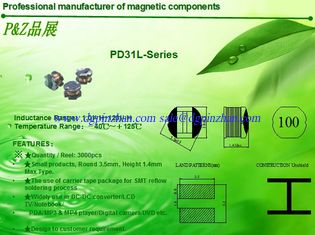 China PD31 Series 1.0μH~120μH Unshield SMD Power Inductors Round Size supplier